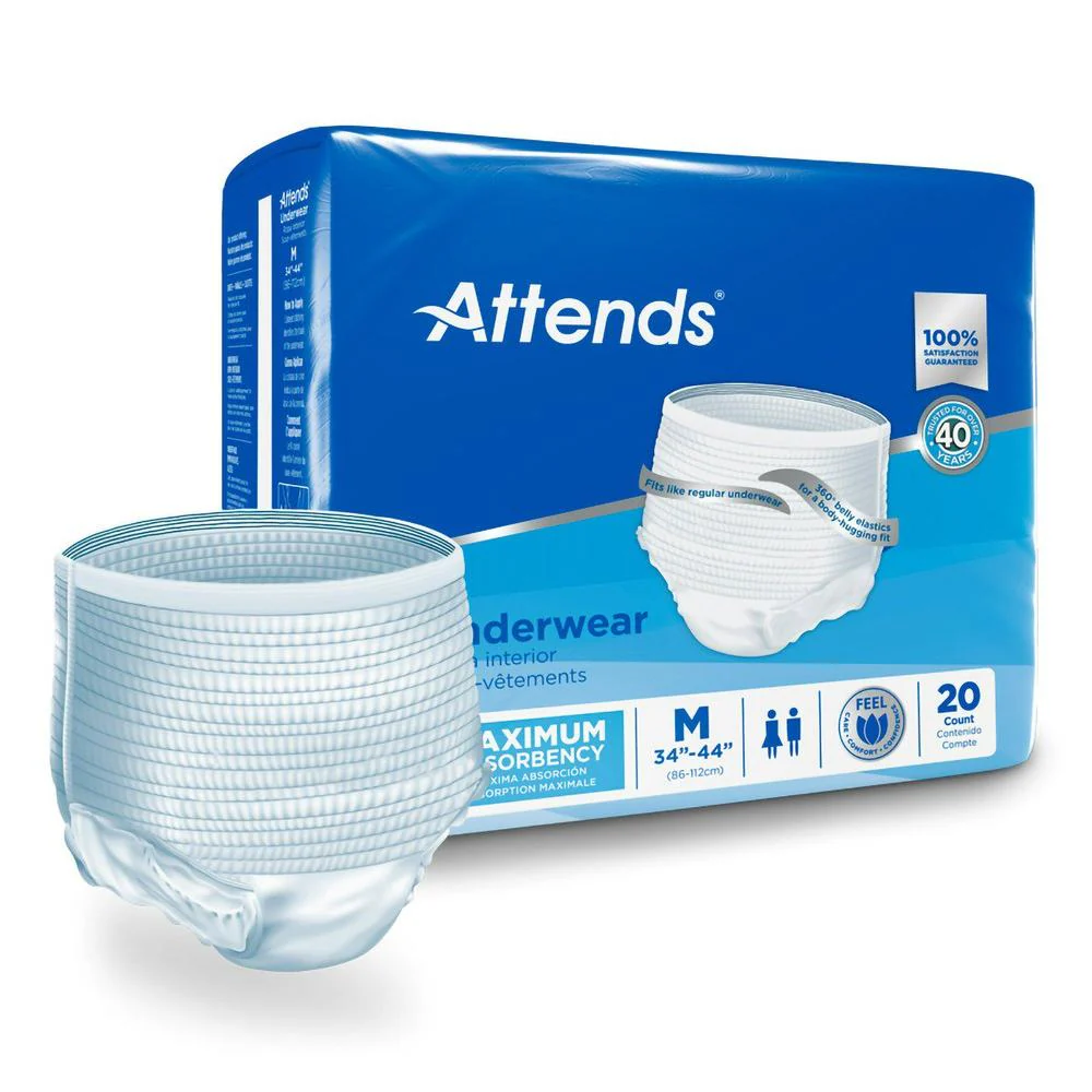Attends® Adult Absorbent Underwear Medium (Case of 4)