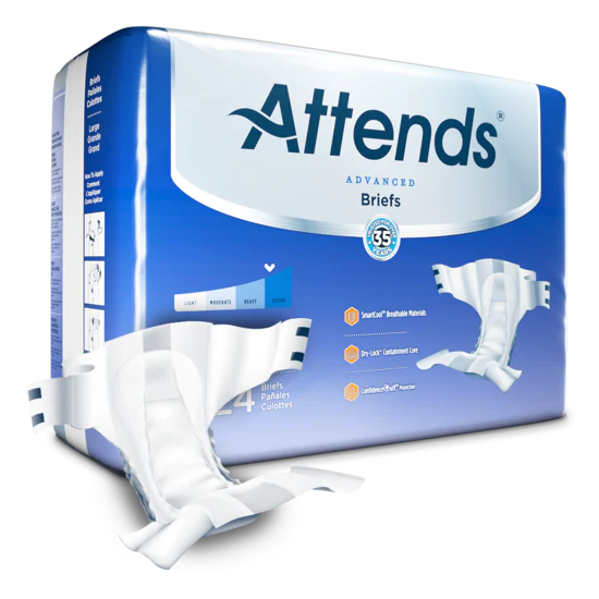 Attends® Advanced Heavy Absorbency  Disposable Incontinence Brief - Image 5