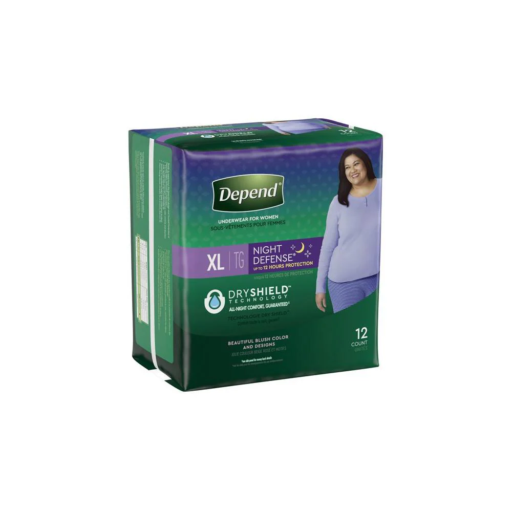 Depend® Women's Night Defense® Heavy Absorbency Incontinence Underwear X-Large 12 Pack - Image 3