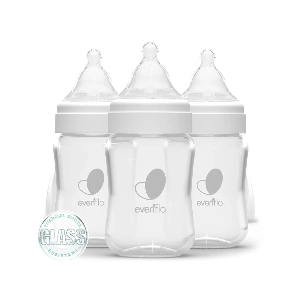 Evenflo Balance + Glass Wide Neck Baby Bottles