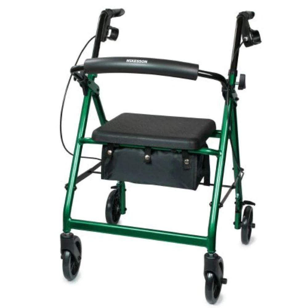McKesson Folding 4 Wheel Rollator With Aluminum Frame - Open Box - Image 3
