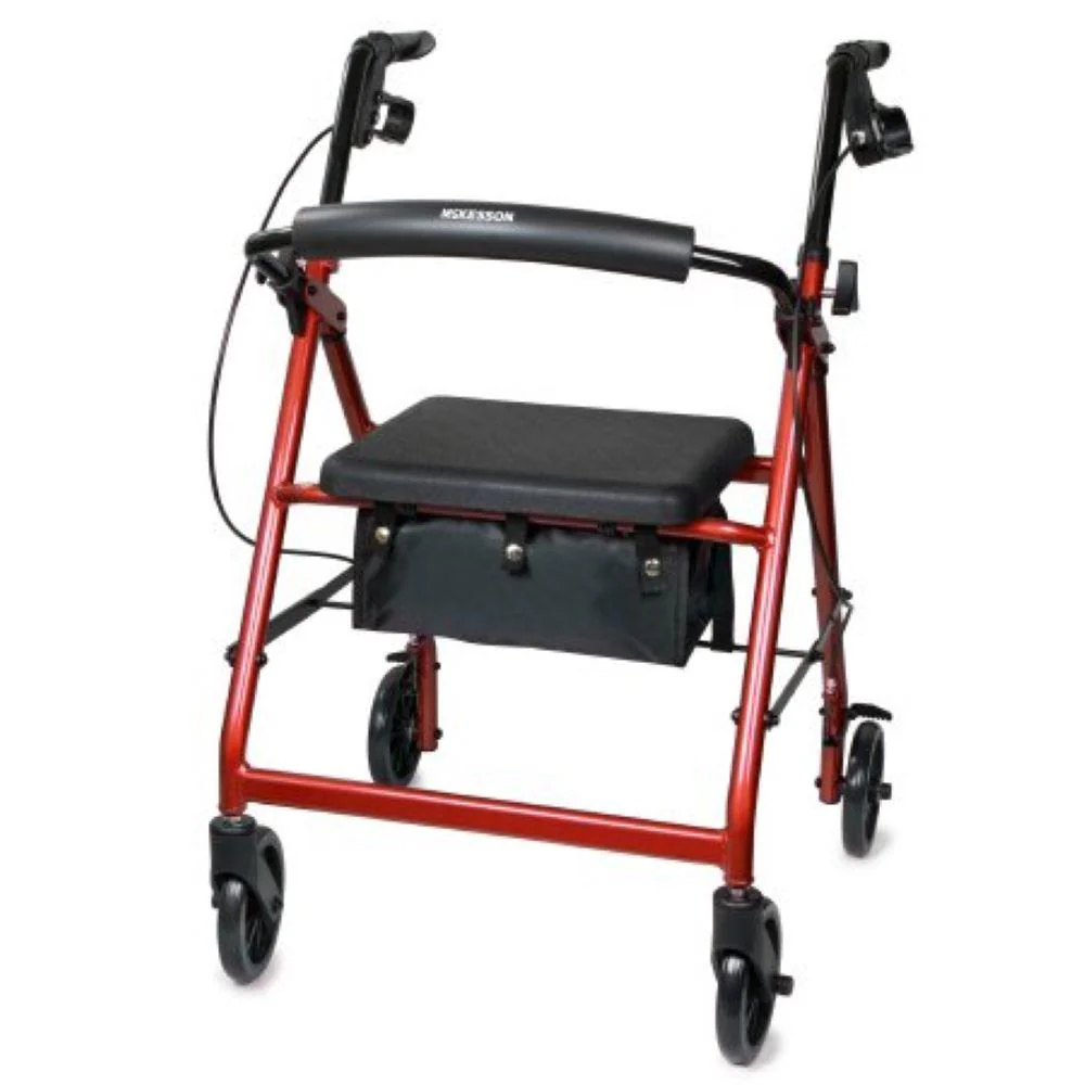 McKesson Folding 4 Wheel Rollator With Aluminum Frame - Open Box - Image 4