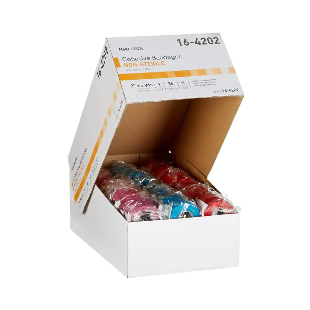 McKesson Self-adherent Closure Cohesive Bandage, 2 Inch x 5 Yard (Multi-Color Pack) - Image 2