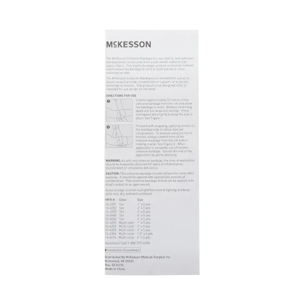 McKesson Self-adherent Closure Cohesive Bandage, 2 Inch x 5 Yard (Multi-Color Pack) - Image 3