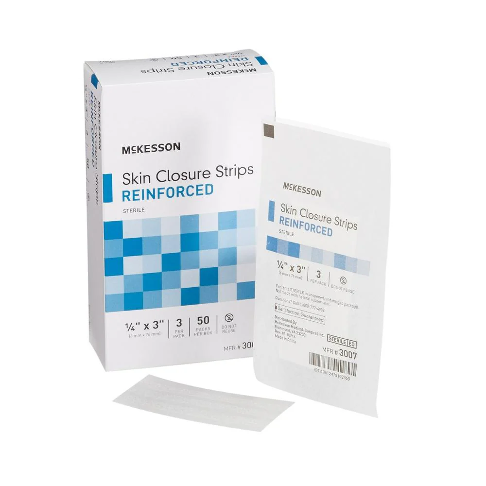 McKesson Skin Closure Reinforced Strip, 1/4 X 1 1/2 Inch