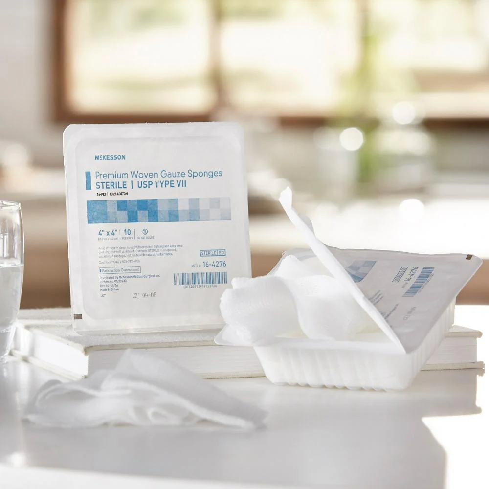 McKesson Sterile USP Type VII Gauze 16-Ply Square Sponge, 4 x 4 Inch - Image 3
