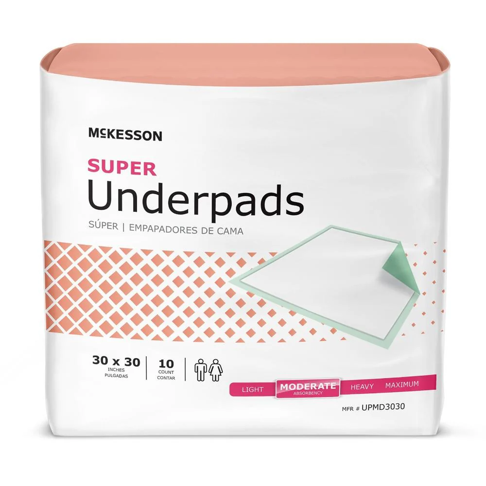McKesson Super Disposable Fluff / Polymer Moderate Absorbency Underpad - Image 4