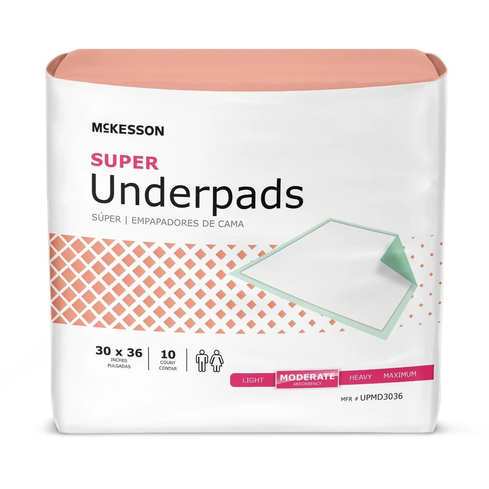 McKesson Super Disposable Fluff / Polymer Moderate Absorbency Underpad - Image 5