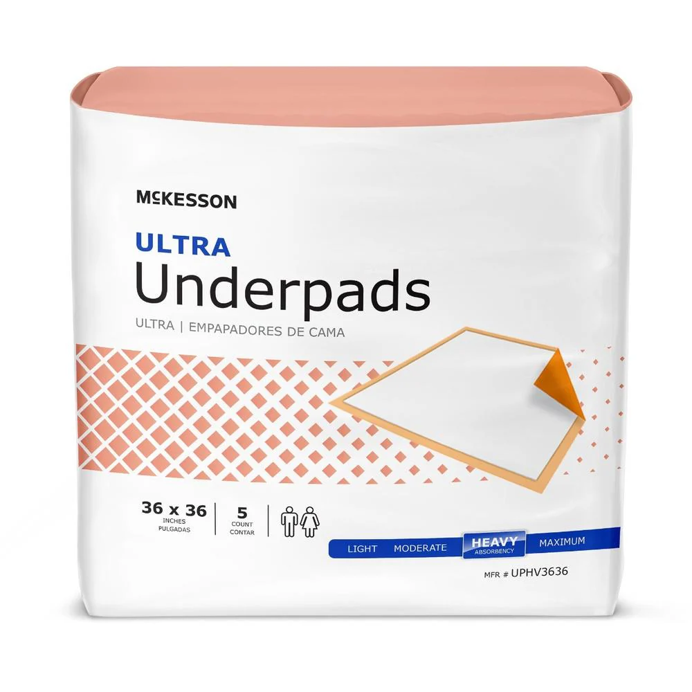 McKesson Ultra Disposable Fluff / Polymer Heavy Absorbency Underpad - Image 5