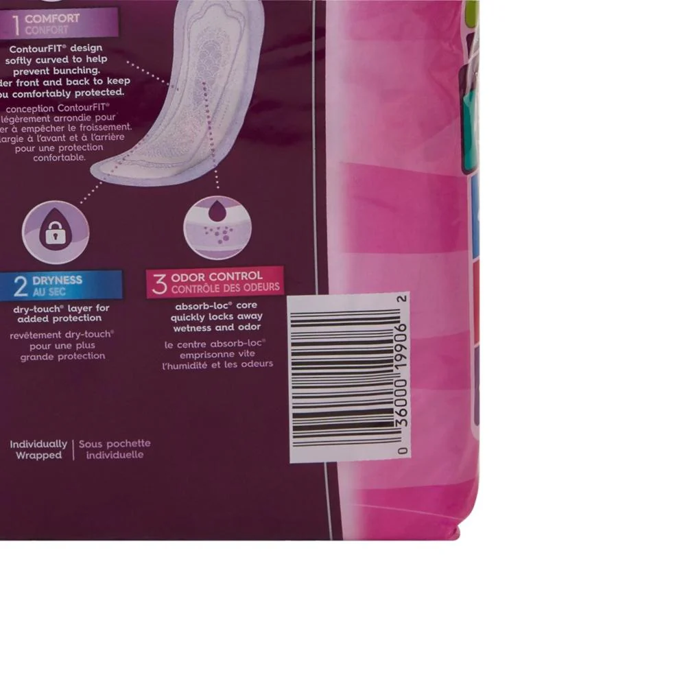 Poise® Absorb-Loc® Light Absorbency Long Length Pad One Size Fits Most 24 Count Pack - Image 4