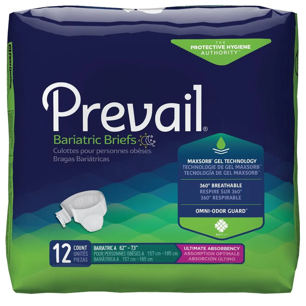 Prevail® Bariatric Heavy Absorbency Incontinence Brief - Image 2