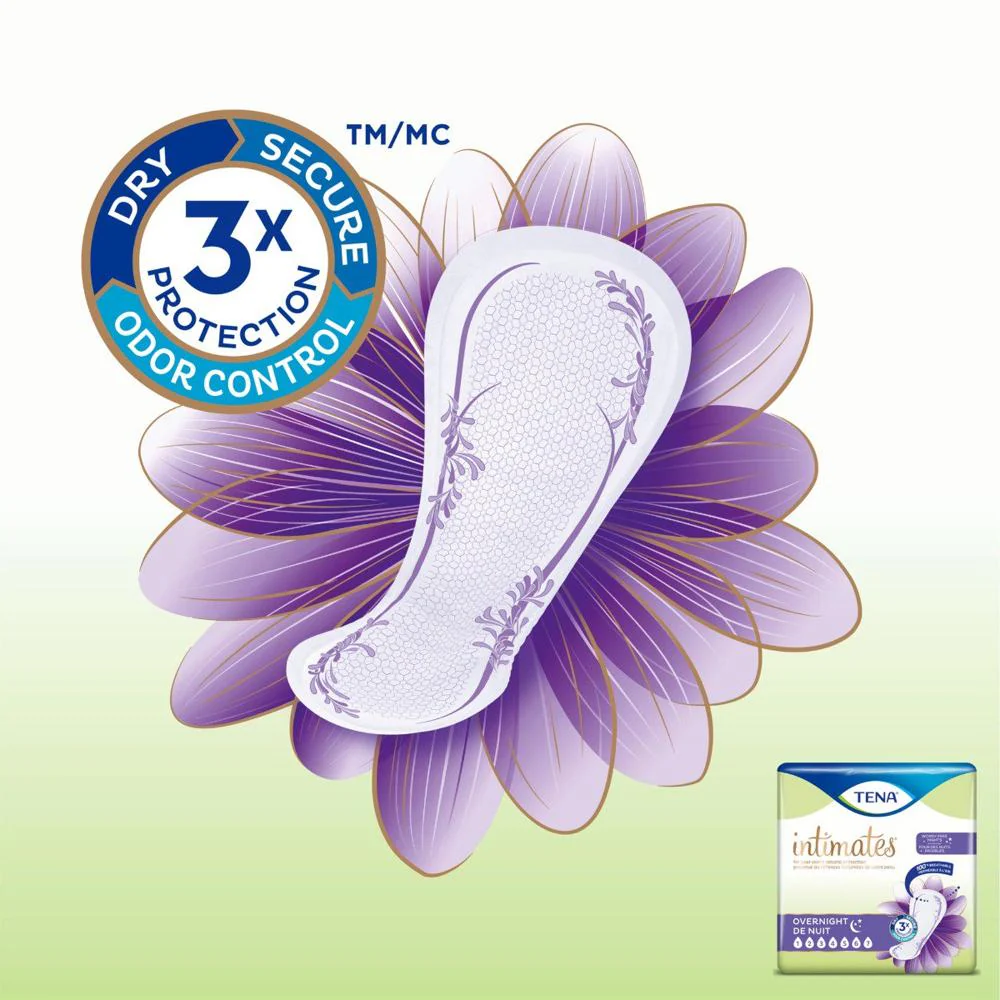 TENA® Intimates™ Overnight Heavy Absorbency Pad 16 Inch Length 28 Per Bag - Image 7