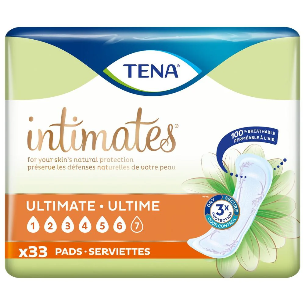 TENA® Intimates™ Heavy Absorbency Dry-Fast Core™ Pad 16 Inch Length 33 Count Bag