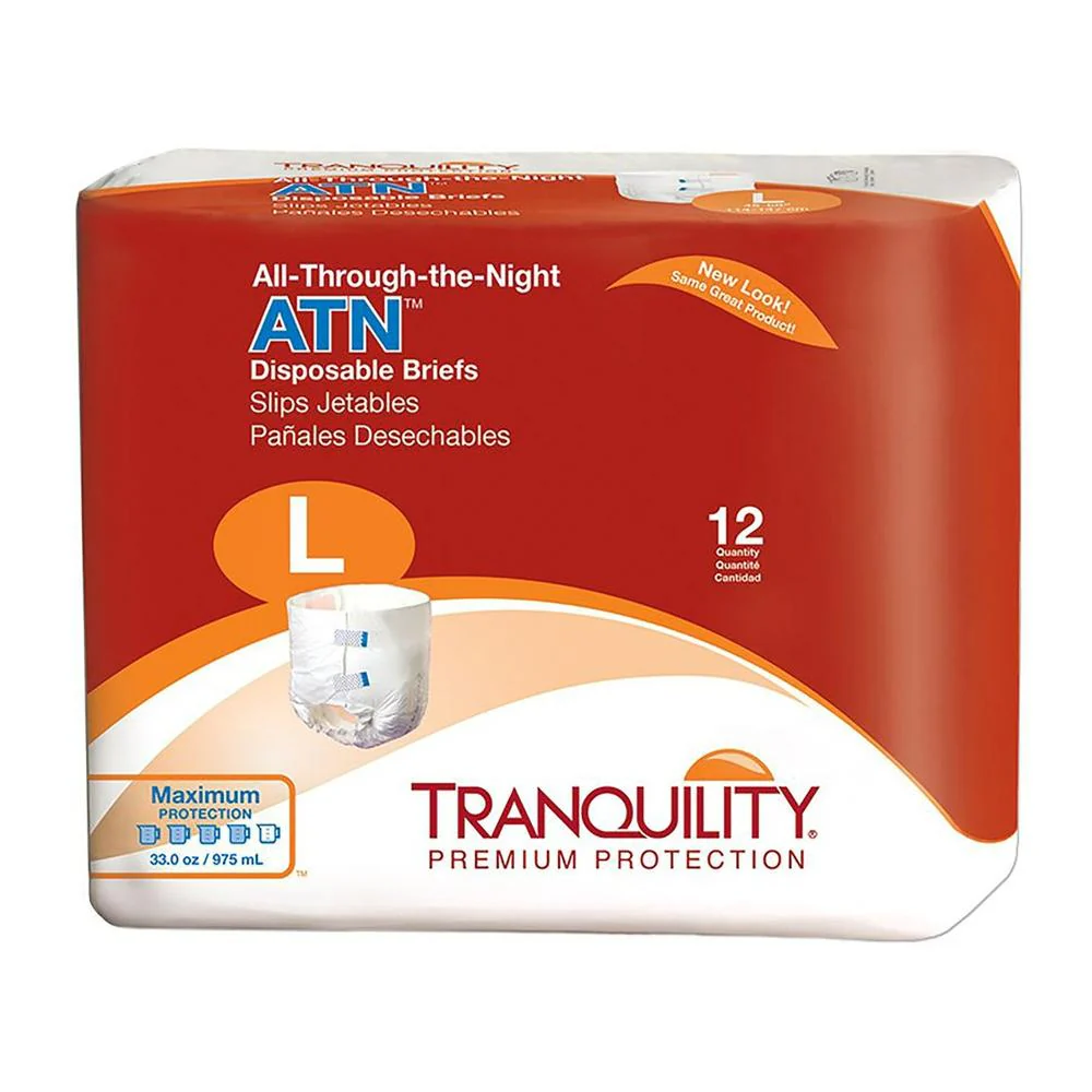 Tranquility® Adult Incontinence Brief Large (Bag of 12) - Image 2