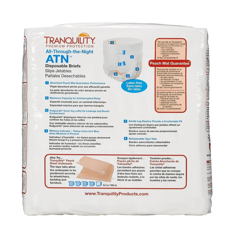 Tranquility® Adult Incontinence Brief Large (Bag of 12) - Image 3