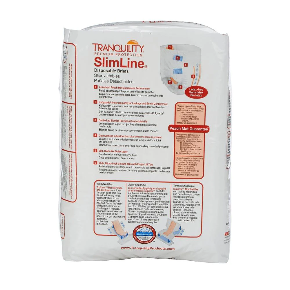 Tranquility Slimline Adult Incontinence Brief Small (Pack of 10) - Image 2
