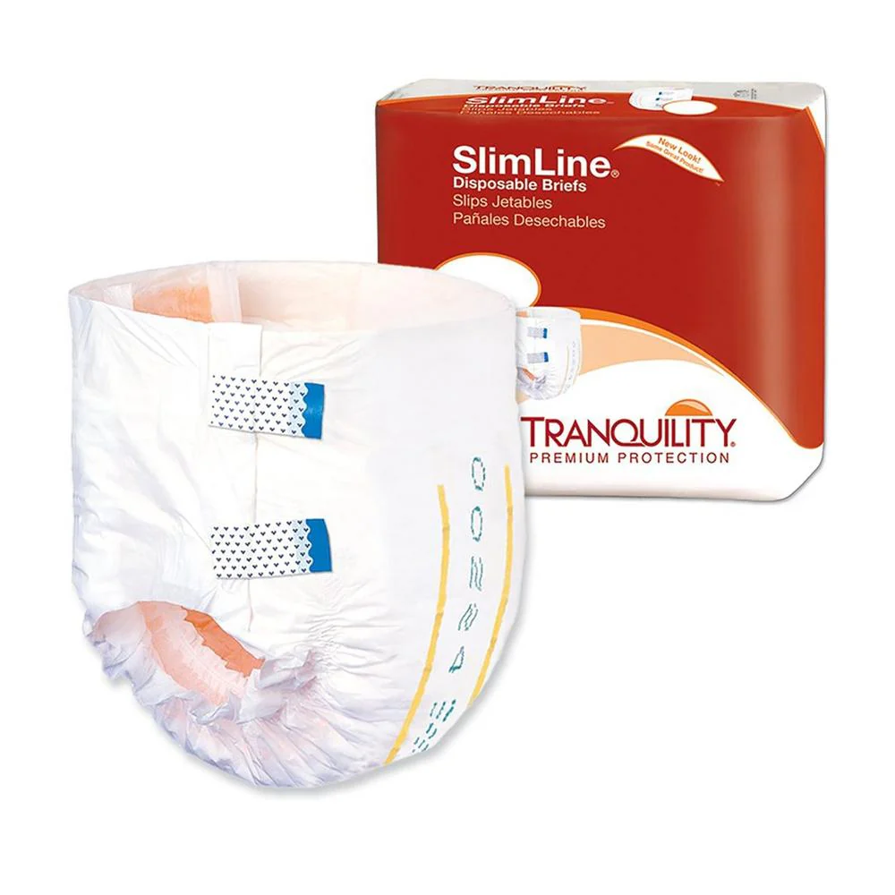 Tranquility® Slimline® Heavy Absorbency Incontinence Brief Size Medium 96 Case Count - Image 2