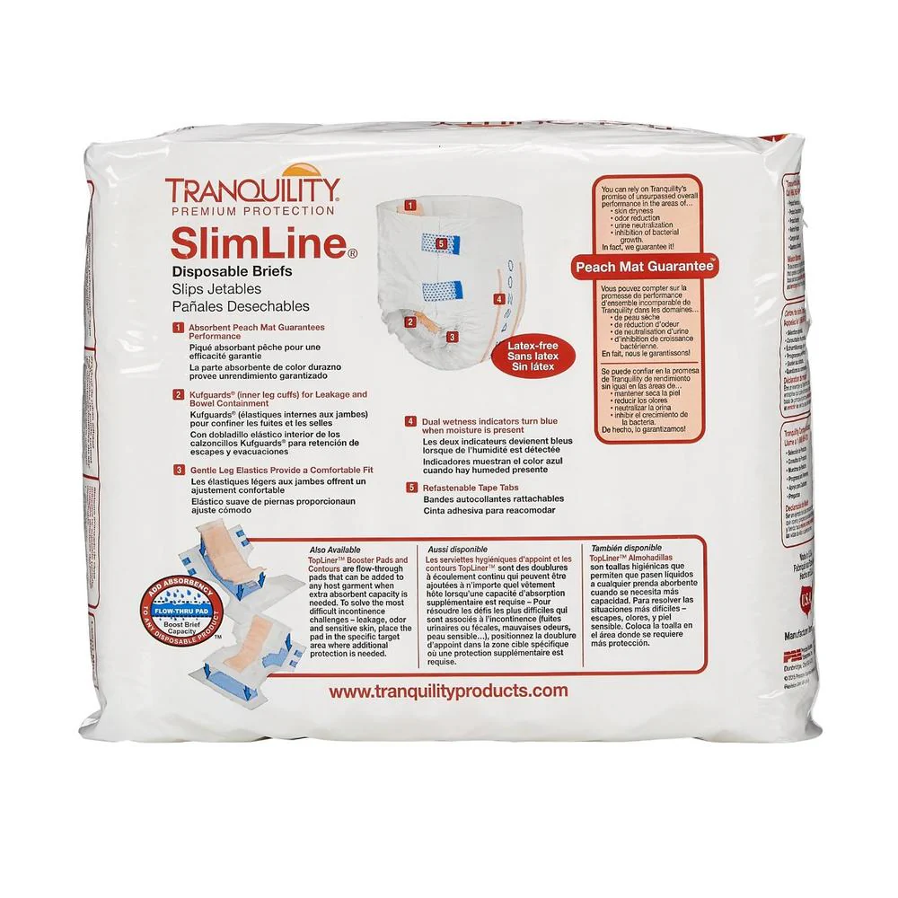 Tranquility® Slimline® Heavy Absorbency Incontinence Brief Size Medium 96 Case Count - Image 4