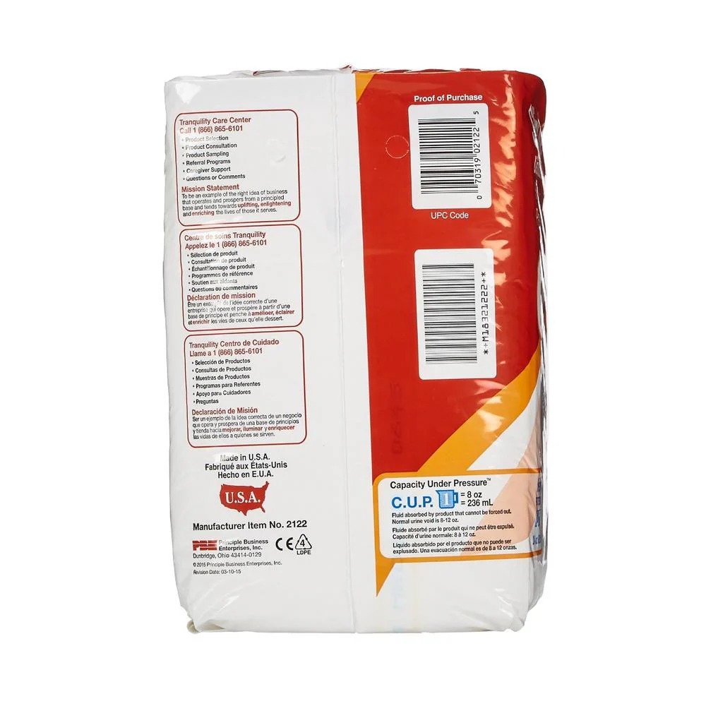 Tranquility® Slimline® Heavy Absorbency Incontinence Brief Size Medium 96 Case Count - Image 5