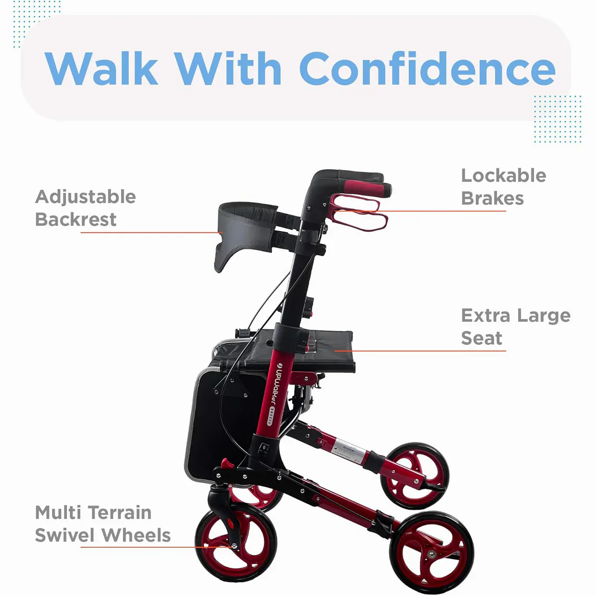 UPwalker Breeze Rollator Walker - Open Box - Image 5